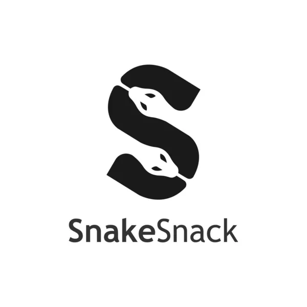 Список Викопних Птахів Logo Template Дві Голови Символічного Змія — стоковий вектор