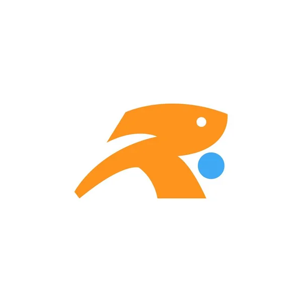 Rabbit Logo Minimalista Moderno Con Accento Blu Qualsiasi Azienda Generale — Vettoriale Stock