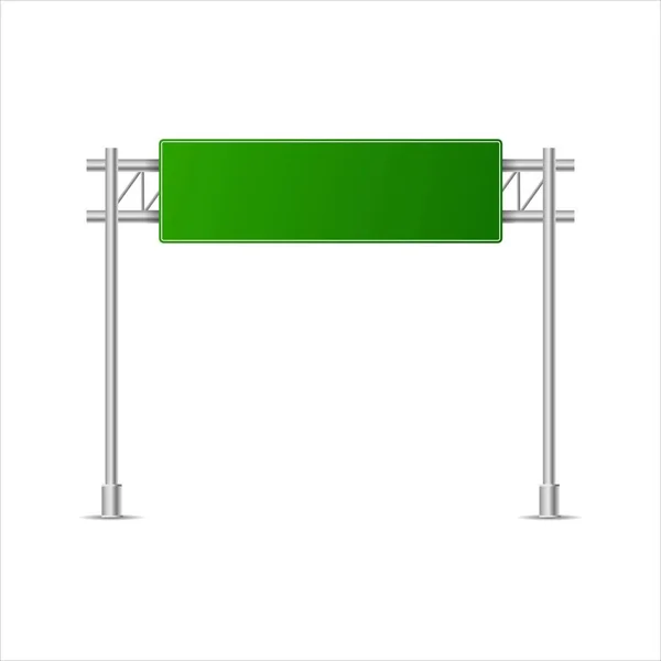 Rue Verte Réaliste Panneaux Routiers Illustration Vectorielle Modélisation Panneaux Signalisation — Image vectorielle