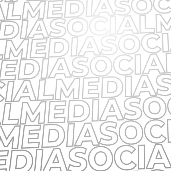 Social Media Typografie Hintergrund Für Banner — Stockvektor