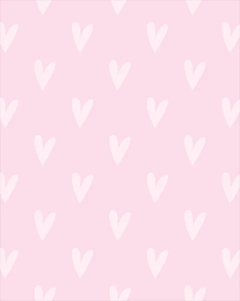 Pattern San Valentino Senza Cuciture Modello Oggetto Cuore Bianco Sfondo — Vettoriale Stock