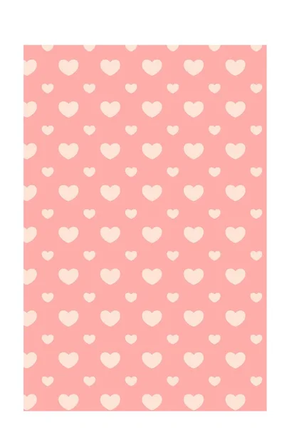 Cuore Icona Sfondo Disegno Carta Parati Rosa Decorazione San Valentino — Vettoriale Stock