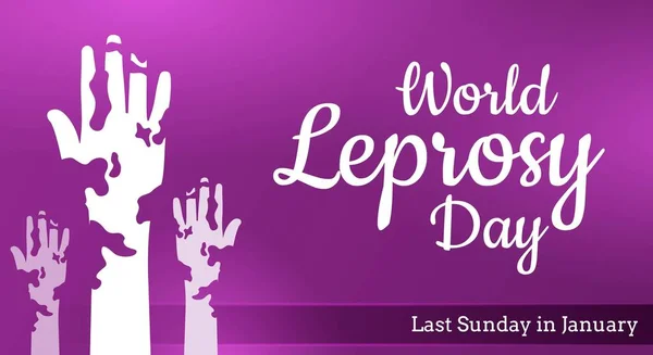 Ilustración Del Diseño Del Día Mundial Lepra Para Sitio Web — Vector de stock