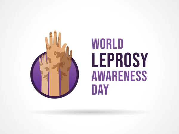 World Leprosy Awareness Day Symbol Banner Mall International Healthcare Event — Stock vektor