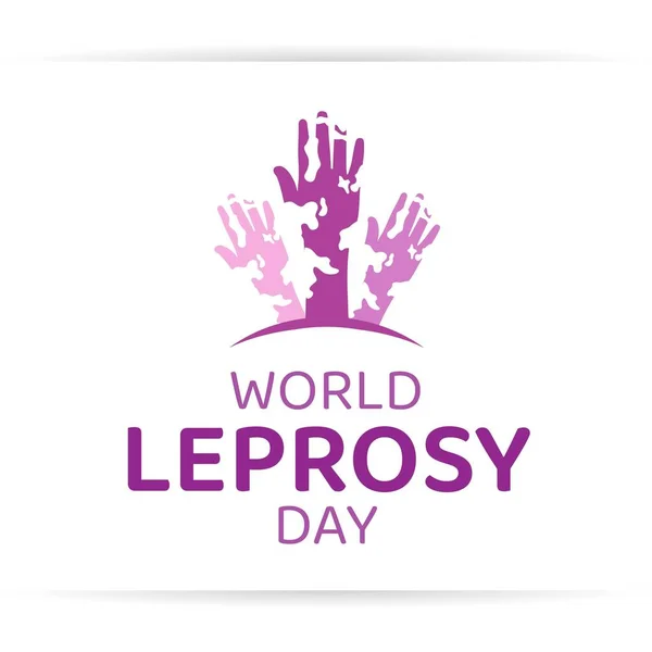 World Leprosy Day Concept Design Vektorová Ilustrace Rukou — Stockový vektor