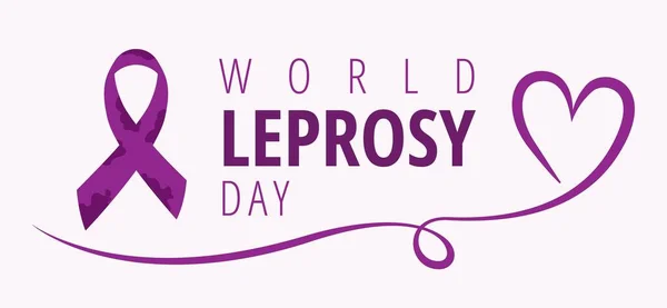 World Leprosy Day Concept Banner Template Inglés Ilustración Vectorial — Vector de stock