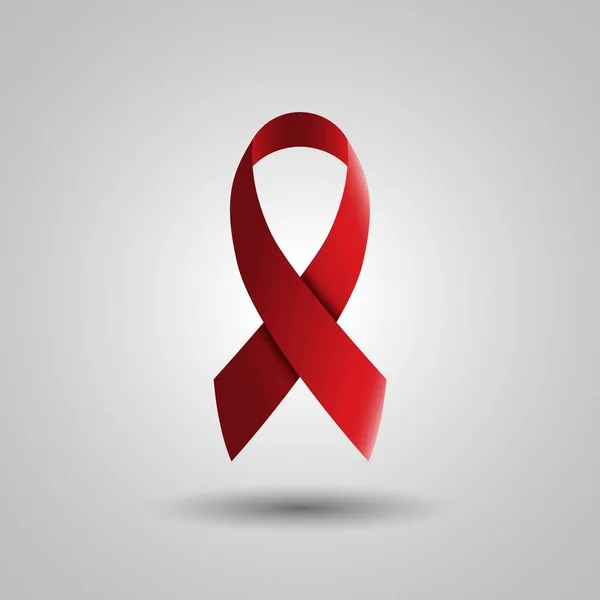 Κόκκινη Κορδέλα Του Aids Διανυσματική Απεικόνιση Παγκόσμια Ημέρα Κατά Του — Διανυσματικό Αρχείο