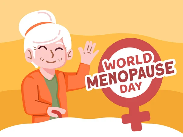World Menopause Day Illustration Female Fertility Age Menstrual Period — Stock Vector