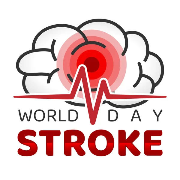 Mano Dibujada World Stroke Day Concept — Archivo Imágenes Vectoriales