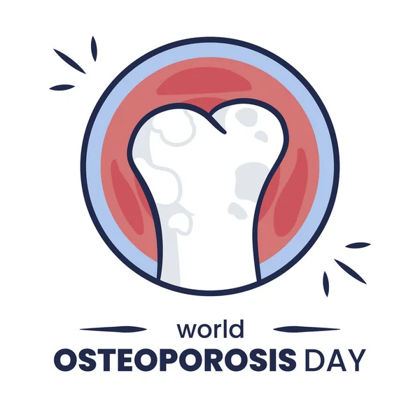 Illustration World Osteoporosis Day Concept — Stock vektor