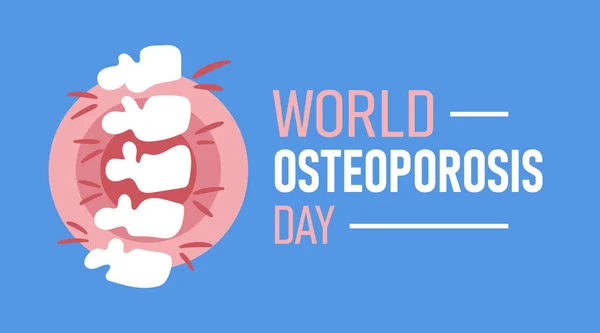 Illustration World Osteoporosis Day Concept — Stock Vector