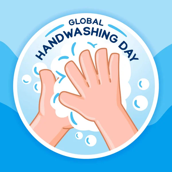 Global Handwashing Day Concept Template — Stock Vector