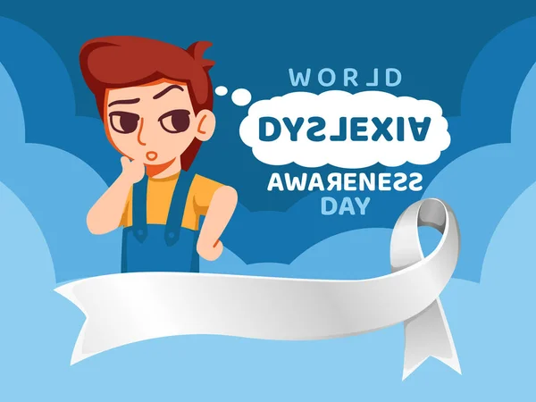 Koncepce Světového Dne Povědomí Dyslexii — Stockový vektor