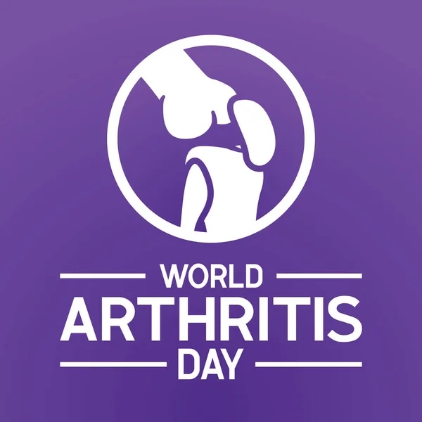 Conceito Dia Mundial Artrite Dor Óssea — Vetor de Stock