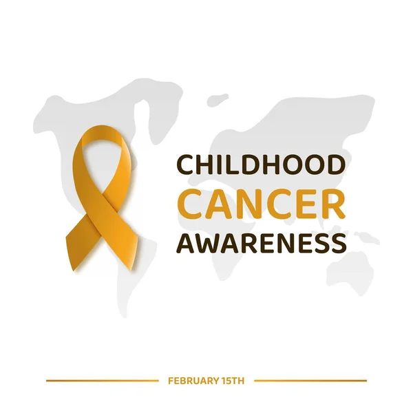 Παιδική Ηλικία Σχεδιασμό Αφίσα Ημέρα Ευαισθητοποίησης Του Καρκίνου Σύμβολο Ρεαλιστική — Διανυσματικό Αρχείο