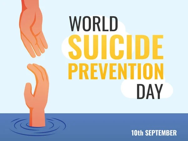 Koncepce Světového Dne Prevence Sebevražd — Stockový vektor
