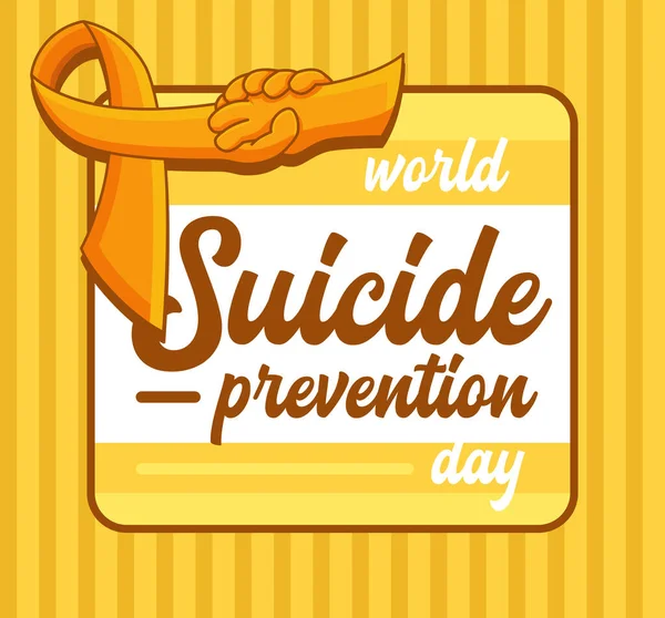Koncepce Světového Dne Prevence Sebevražd — Stockový vektor