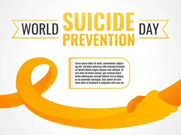 Concepto Del Día Mundial Prevención Del Suicidio — Vector de stock