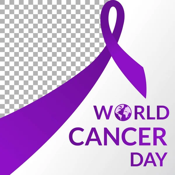 Πρότυπο Social Media Για Την Παγκόσμια Ημέρα Κατά Του Καρκίνου — Διανυσματικό Αρχείο