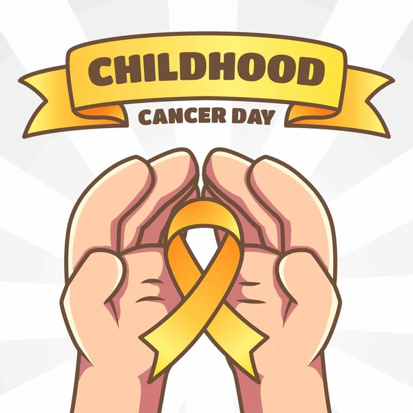 International Childhood Cancer Day Iccd Bewustmaking Ondersteuning Van Kinderen Adolescenten — Stockvector