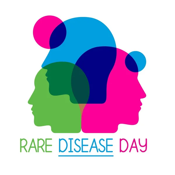 Rare Disease Day Design Concept Poster Background Illustration — 스톡 벡터
