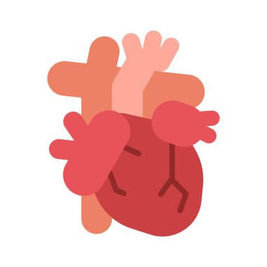 Realistic heart organ symbol colored medical heart logo