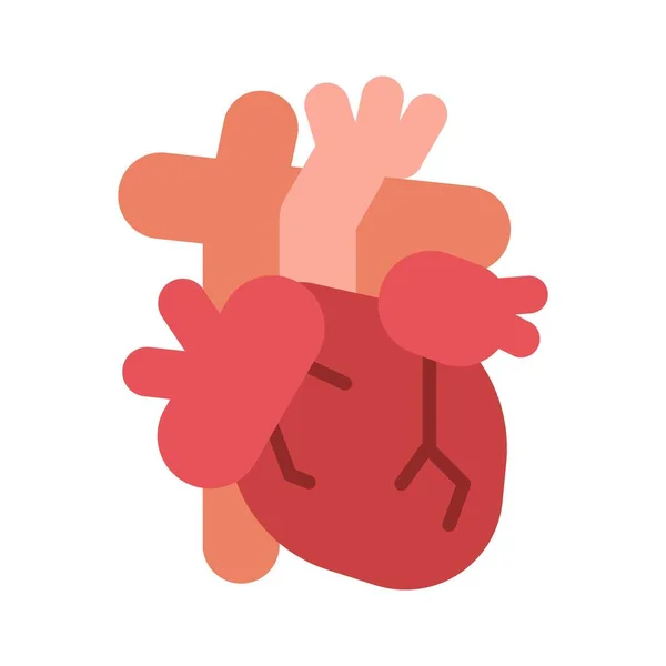 Realistic Heart Organ Symbol Colored Medical Heart Logo — Vector de stock