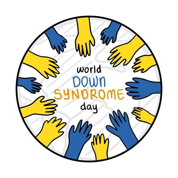 World Syndrome Day Concept Design Syndrome Awareness Campaign Illustration — Vector de stock