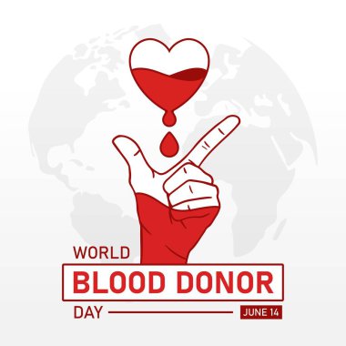 Dünya Donör Kan Günü Tasarım Çizimi için Kan Bağışı Kavramı