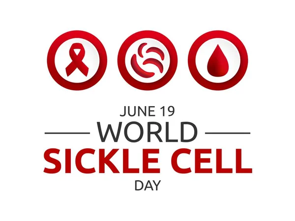 World Sickle Cell Dag Observerade Illustration Den Juni Världen Över — Stock vektor