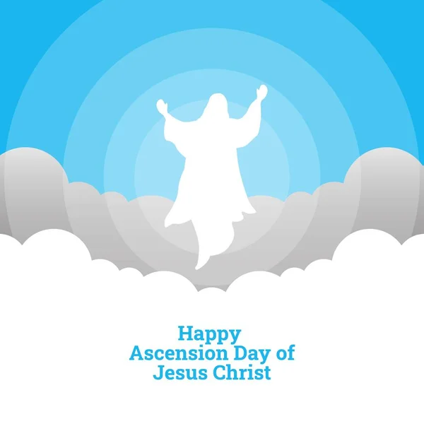 Szczęśliwego Dnia Wniebowstąpienia Jezusa Chrystusa — Wektor stockowy