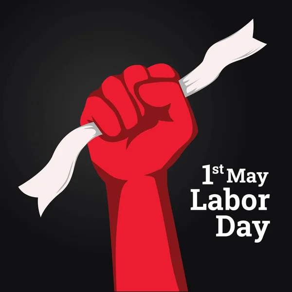International Labour Day Vector Poster Happy Labour Day 1St May — Διανυσματικό Αρχείο