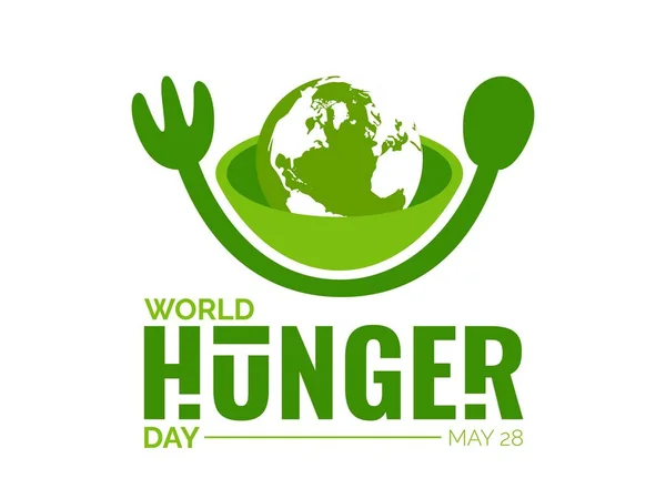 Día Mundial Del Hambre Día Alimentación Diseño Para Llamar Atención — Vector de stock