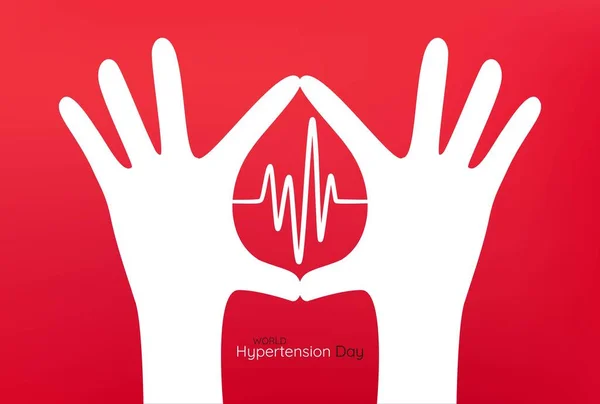 Diseño Del Día Mundial Hipertensión Ilustración Presión Arterial Alta — Vector de stock