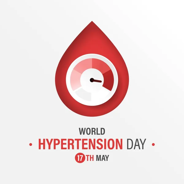 World Hypertension Day Design Högt Blodtryck Illustration — Stock vektor