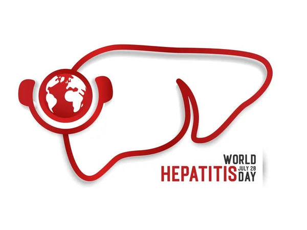 World Hepatit Day Design Minimalistisk Och Modern Lunga Och Lever — Stock vektor