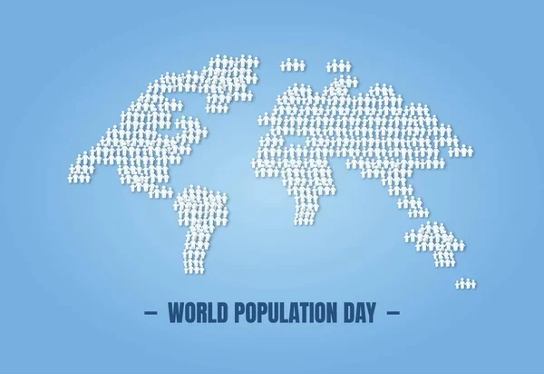 Día Mundial Población Diseño Ilustración Tierra Pueblos — Vector de stock