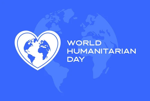 Día Mundial Ayuda Humanitaria Banner Design Agosto — Vector de stock