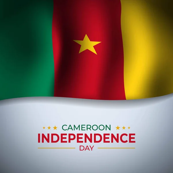 Ευτυχισμένο Καμερούν Εθνική Ημέρα Ενδέχεται Εικονογράφηση Ιστορικό Ημέρας Ανεξαρτησίας Καμερούν — Διανυσματικό Αρχείο
