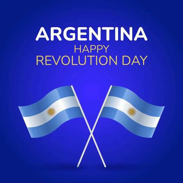 Vektor Grafika Argentína Forradalom Napja Argentína Forradalom Ünnepe Lapos Kialakítás — Stock Vector