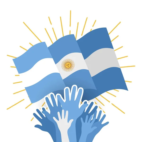 Mei Mei Revolutie Revolucion Mayo Mei Revolutie Van Argentinië Vector — Stockvector