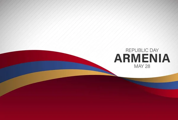 Örményország Nemzeti Nap Banner Köztársaság Nap Design Zászló Háttér Vektor — Stock Vector