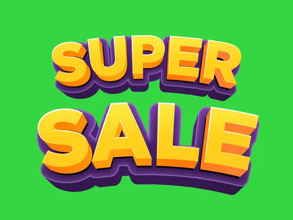 Super Sale Text Effect Title — Stock Photo, Image