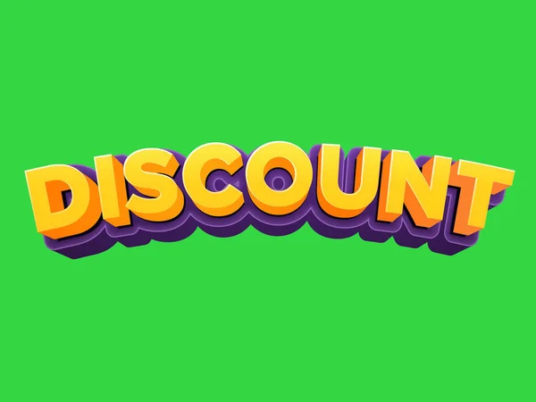 Discount Text Effect Title — Stock Photo, Image