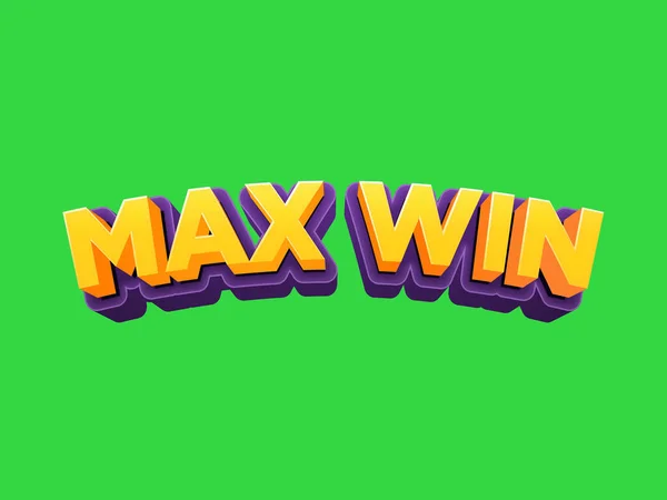 Título Del Efecto Texto Max Win — Foto de Stock