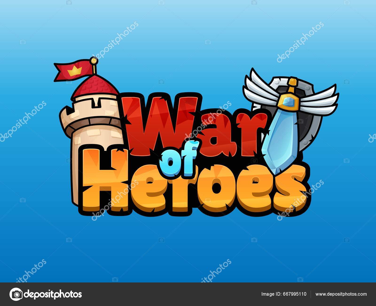 Логотип Rpg Game Text Effect War Heroes Title Стоковый вектор ©lucky_xtian  667995110