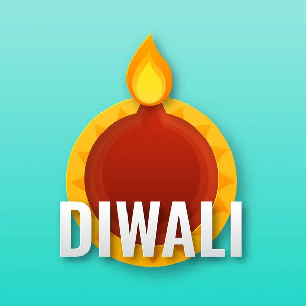 Feliz Diseño Del Festival Hindú Diwali — Vector de stock