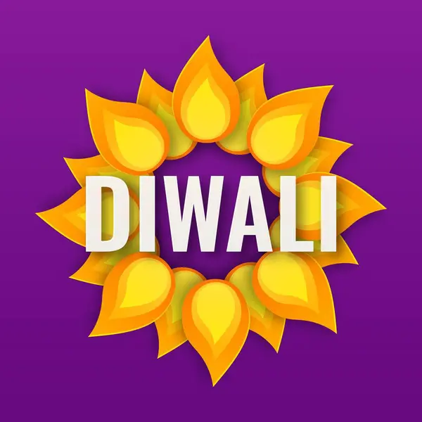Design Festival Hindu Feliz Diwali — Vetor de Stock