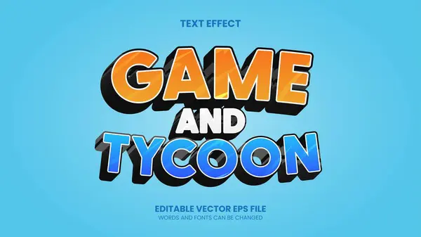 Game Cartoon Text Effect Fun Editable Text — Stock Vector