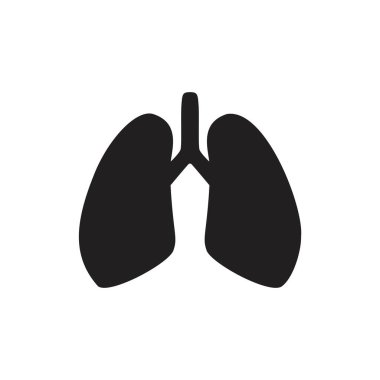 Akciğer ikonu vektörü. Sağlık ve tıbbi tasarım çizimi
